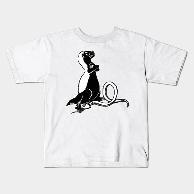 Honey Badger-2 Kids T-Shirt by NewSignCreation